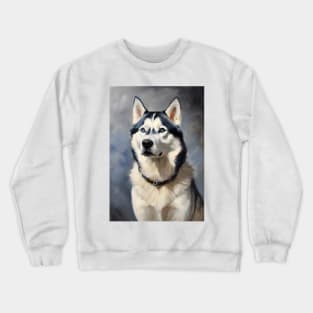 Siberian Husky Dog Breed Oil Painting Crewneck Sweatshirt